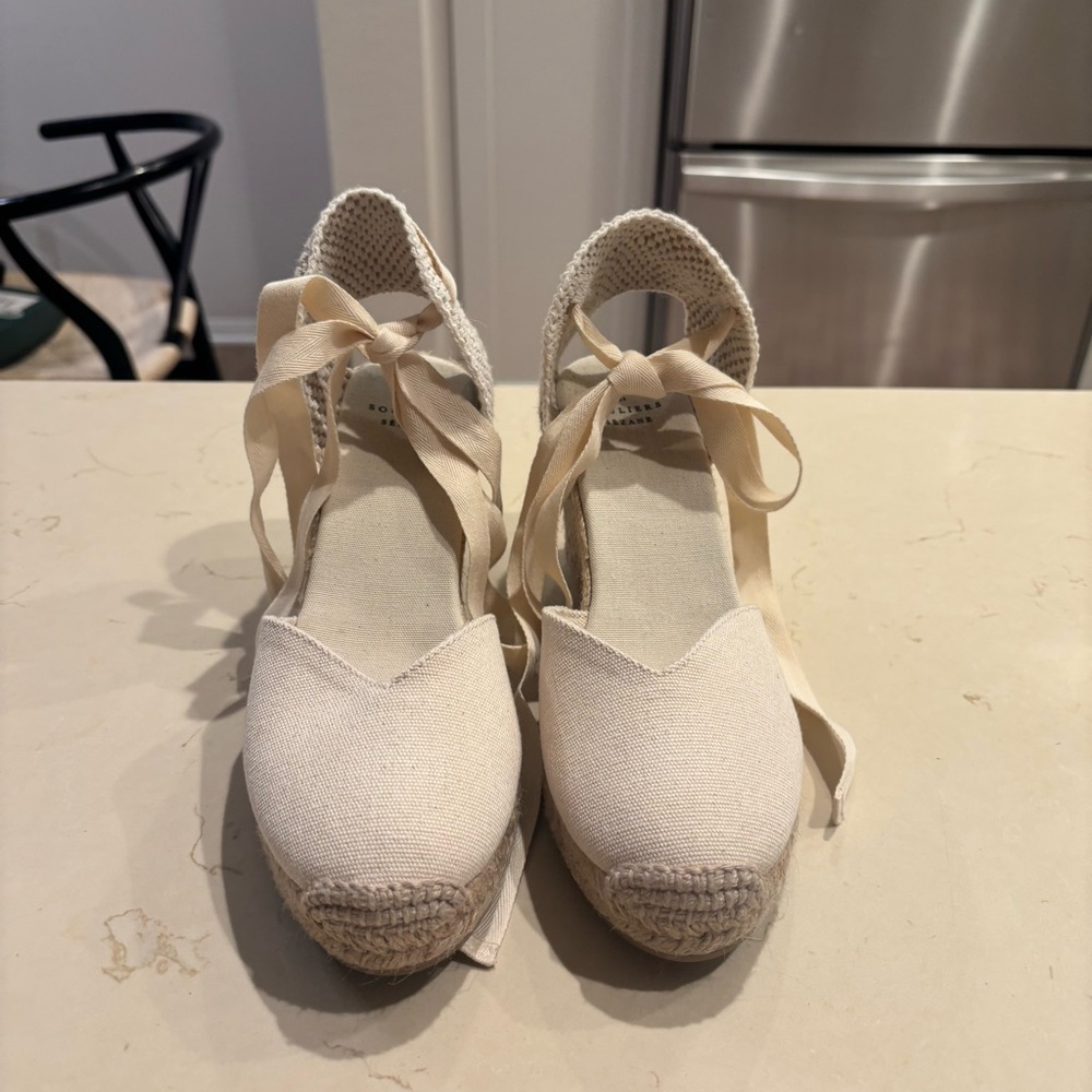 SEZANE - Castañer Carina Espadrille Wedges - EU 39 / 8 US